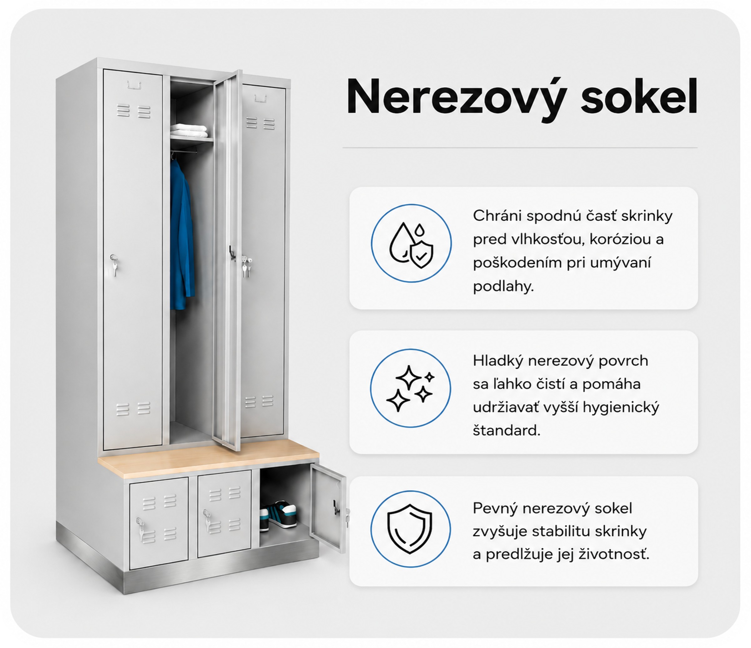 Výhody nerezového sokla1